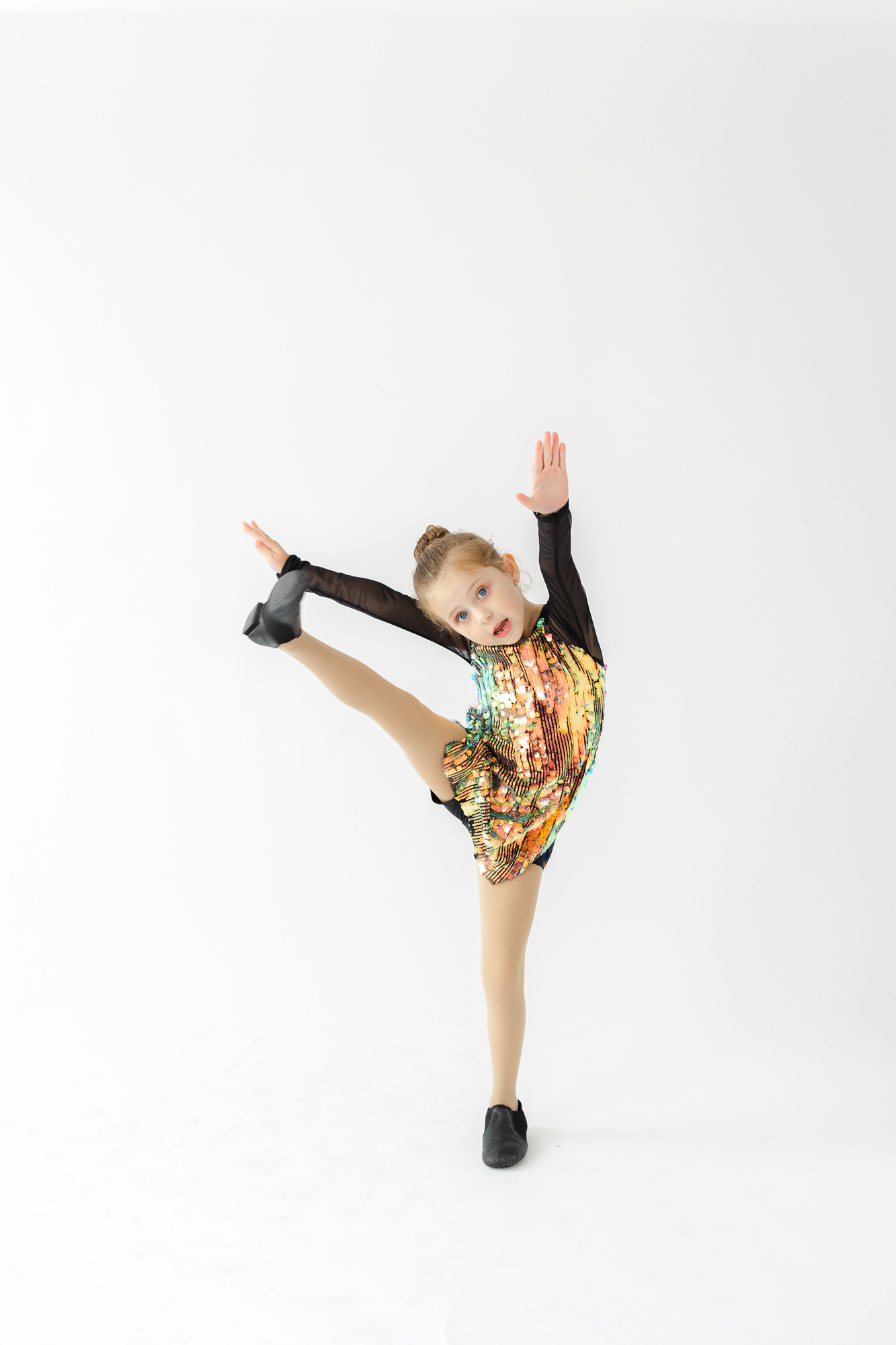 Students practicing jazz dance at Savannah Dance Company in Savannah, GA