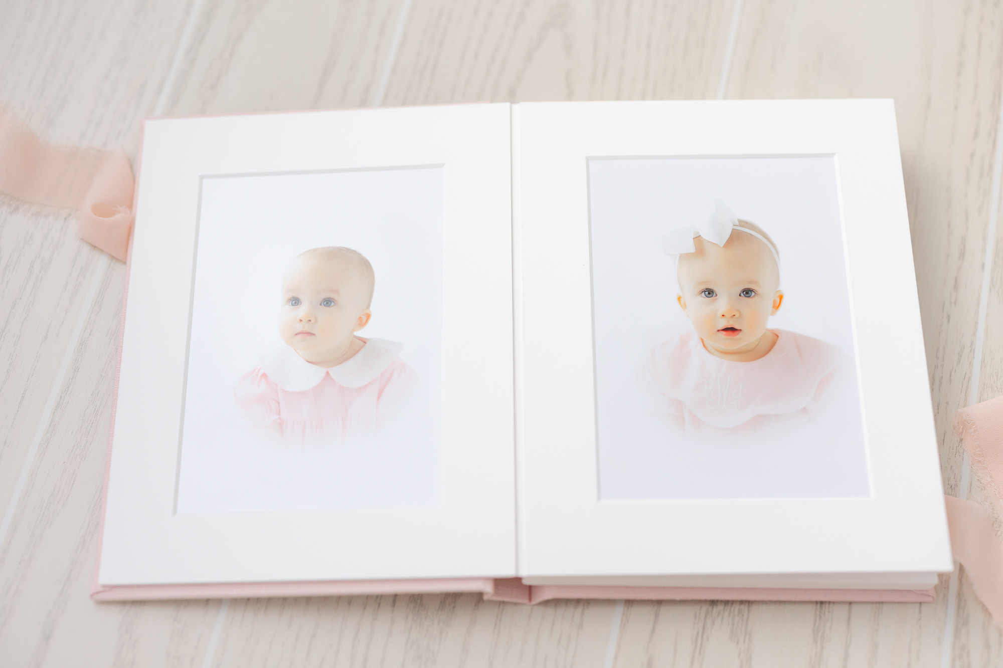 Fine art children’s portrait album designed as a lasting family keepsake
